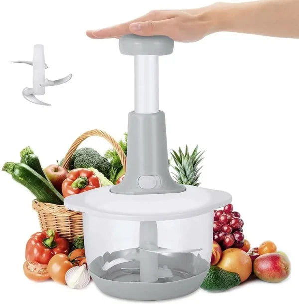 Manual Hand Push Chopper |Vegetable Meat Grinder, Grater, Chopper -1500 Ml (random Color)