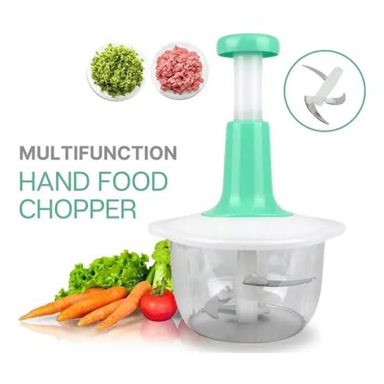 Manual Hand Push Chopper |Vegetable Meat Grinder, Grater, Chopper -1500 Ml (random Color)